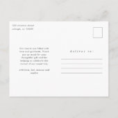 モダンベビー写真サンキュー誕生 案内ポストカード (裏面)