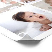 モダンベビー写真1年目のマイルストーン記号 ポスター (角)