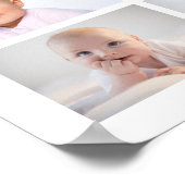 モダンベビー写真1st誕生日マイルストーンのサイン ポスター (角)