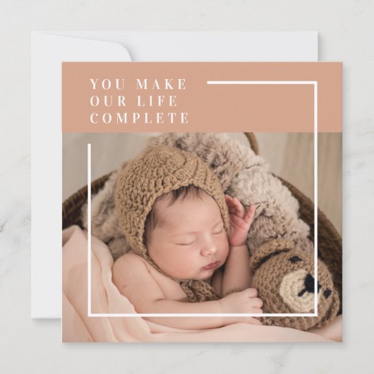 モダンベビー写真 |あなたは私の人生を完全な贈り物にする (正面)