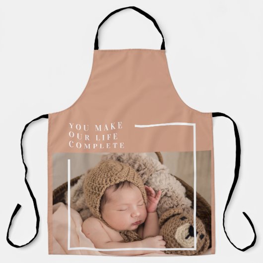 モダンベビー写真 |あなたは私の人生を完全な贈り物にする エプロン (正面)