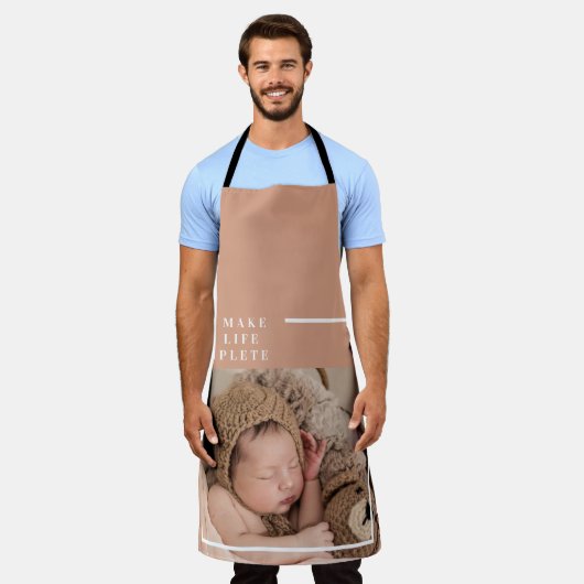 モダンベビー写真 |あなたは私の人生を完全な贈り物にする エプロン (着用した状態)