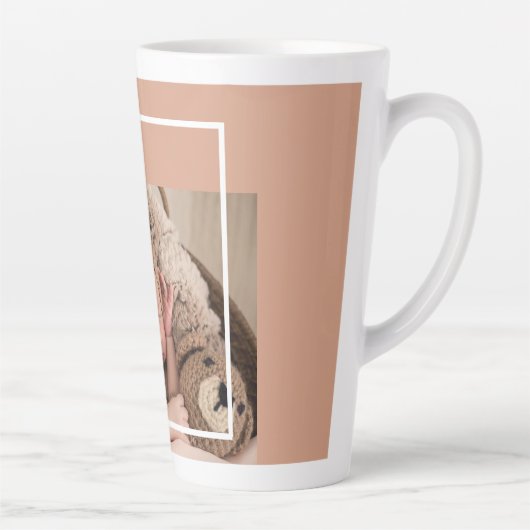 モダンベビー写真 |あなたは私の人生を完全な贈り物にする カフェラテマグ (右)