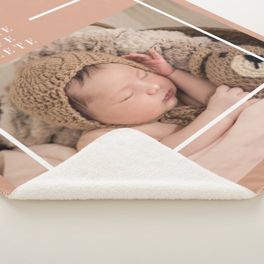 モダンベビー写真 |あなたは私の人生を完全な贈り物にする シェルパブランケット (3/4)