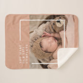 モダンベビー写真 |あなたは私の人生を完全な贈り物にする シェルパブランケット (正面(横))