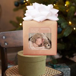 モダンベビー写真 |あなたは私の人生を完全な贈り物にする スクエアシール