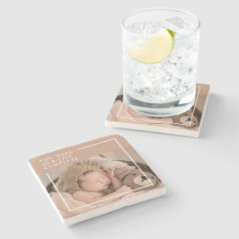 モダンベビー写真 |あなたは私の人生を完全な贈り物にする ストーンコースター