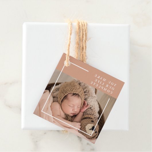 モダンベビー写真 |あなたは私の人生を完全な贈り物にする フェイバータグ (インサイチュ)