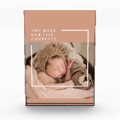 モダンベビー写真 |あなたは私の人生を完全な贈り物にする フォトブロック (正面)