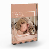 モダンベビー写真 |あなたは私の人生を完全な贈り物にする フォトブロック (左)