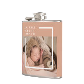 モダンベビー写真 |あなたは私の人生を完全な贈り物にする フラスク (左)