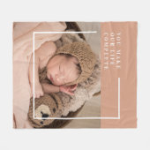 モダンベビー写真 |あなたは私の人生を完全な贈り物にする フリースブランケット (正面(横))