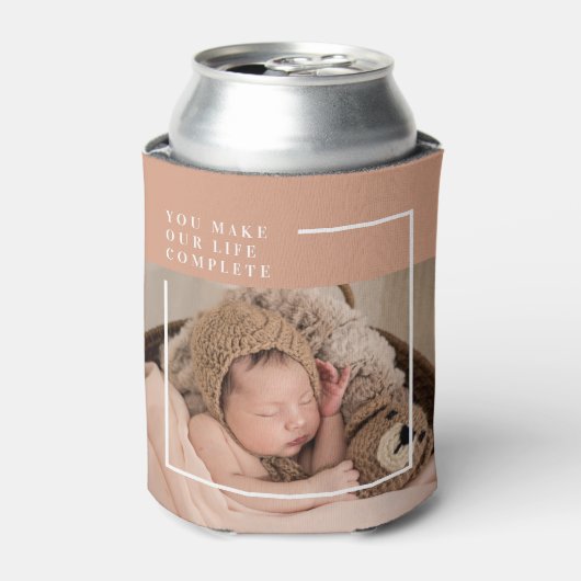 モダンベビー写真 |あなたは私の人生を完全な贈り物にする 缶クーラー (缶正面)