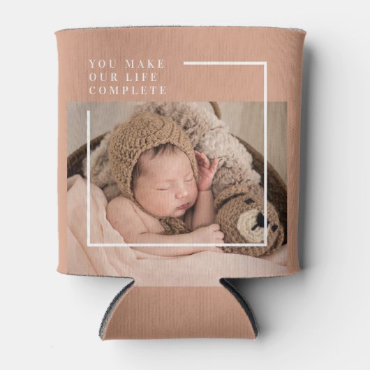 モダンベビー写真 |あなたは私の人生を完全な贈り物にする 缶クーラー (正面)