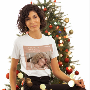 モダンベビー写真  あなたは私の人生を完全な贈り物にする Tシャツ