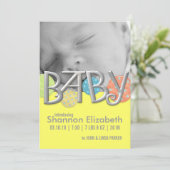 モダンベビー出産の告知 案内状 (スタンド正面)