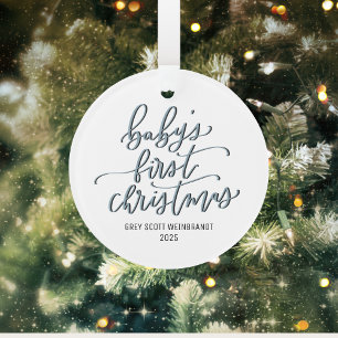 モダンベビー初めてのクリスマスカスタムオーナメント オーナメント