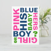 モダンベビー性発現パーティの招待状 招待状 (スタンド正面)