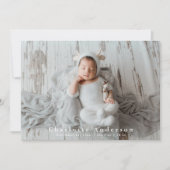 モダンベビー数々のフォト誕生 案内状 (正面)