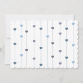 モダンベビー文字の生まれたばかりの男の赤ちゃん写真 案内状 (裏面)