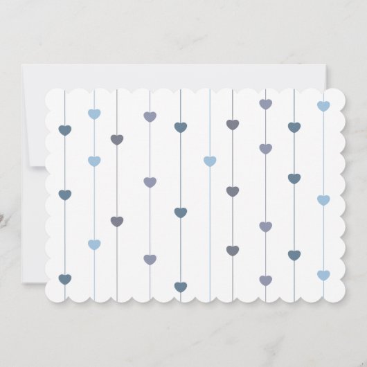 モダンベビー文字の生まれたばかりの男の赤ちゃん写真 案内状 (裏面)