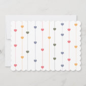 モダンベビー文生まれたばかりの書Baby Girl写真 案内状 (裏面)