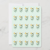 モダンベビー男女兼用ベビー乳母車シャワー 招待状 (裏面)