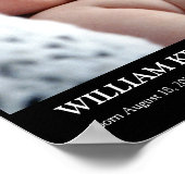 モダンベビー縦壁ぶら下がったのアートブラック ポスター (角)