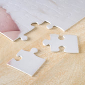 モダンベビー誕生写真のお知らせ ジグソーパズル (側面)