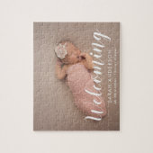 モダンベビー誕生写真の発表 ジグソーパズル (縦)