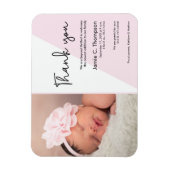 モダンベビー誕生感謝していユーピンク マグネット (縦)