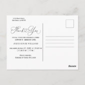 モダンベビー誕生発表写真感謝してい ポストカード (裏面)