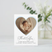 モダンベビー誕生発表写真感謝してい ポストカード (スタンド正面)