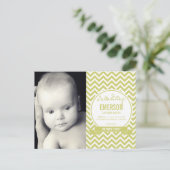 モダンベビー誕生発表 – Sage 案内ポストカード (スタンド正面)