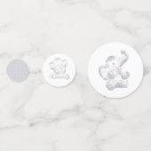 モダンベビー象ユニセックス赤シャワー コンフェッティ (正面)