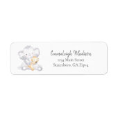 モダンベビー象差出人住所 ラベル (正面)