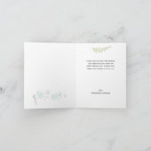 モダンベビー象男女兼用ありがとう ノートカード (内部)