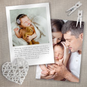 モダンベビー2枚の写真の紹介誕生 案内状
