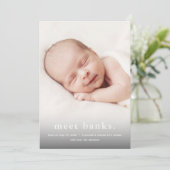 モダンベビー3フォト誕生 案内状 (スタンド正面)