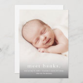 モダンベビー3フォト誕生 案内状 (正面/裏面)