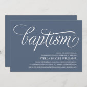 モダンベビー|洗礼招待状 招待状 (正面/裏面)