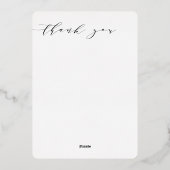 モダンベビーPHOTOエレガント hello書道Tall A 箔招待状 (裏面)