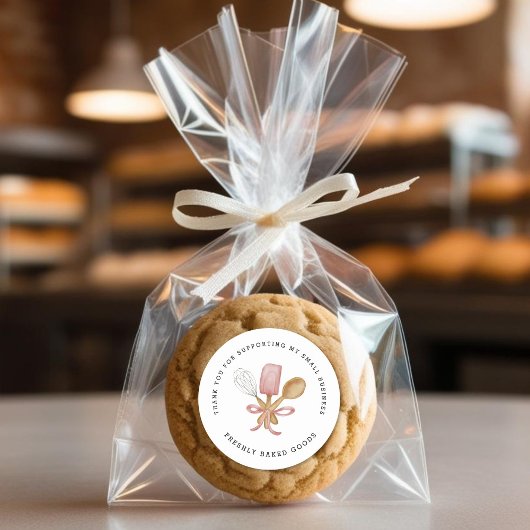 モダンベーカリーありがとうステッカー ラウンドシール