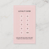 モダンベーカリーカスタムフォトピンク ロイヤリティカード (裏面)