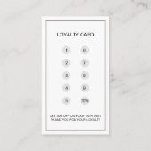 モダンベーカリーカスタムフォトホワイト ロイヤリティカード (裏面)