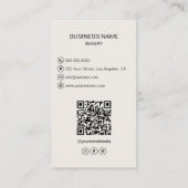 モダンベーカリーカスタム写真 名刺 (裏面)