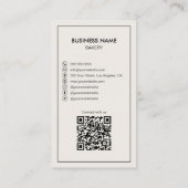 モダンベーカリーケーキショップ独自の作成 名刺 (裏面)