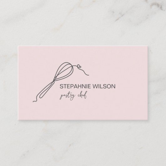 モダンベーカリーシンプルシェフケータリングカテラーカップケーキ 名刺 (正面)