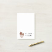 モダンベーカリープロフェッショナルロゴ ポストイット (デスク上)