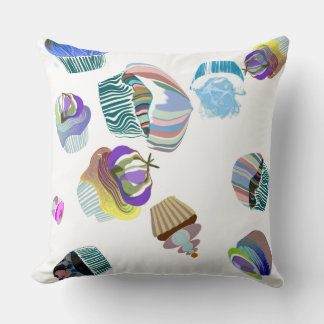 モダンベーカーズミニマルブルーティール（緑がかった色）グリーンカップケーキ クッション